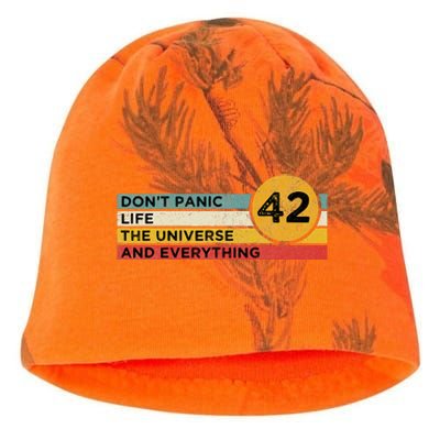 42 Answer To Life The Universe And Everything DonT Panic Kati - Camo Knit Beanie