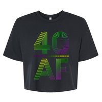 40 Af Vintage 40th Birthday Gift Bella+Canvas Jersey Crop Tee