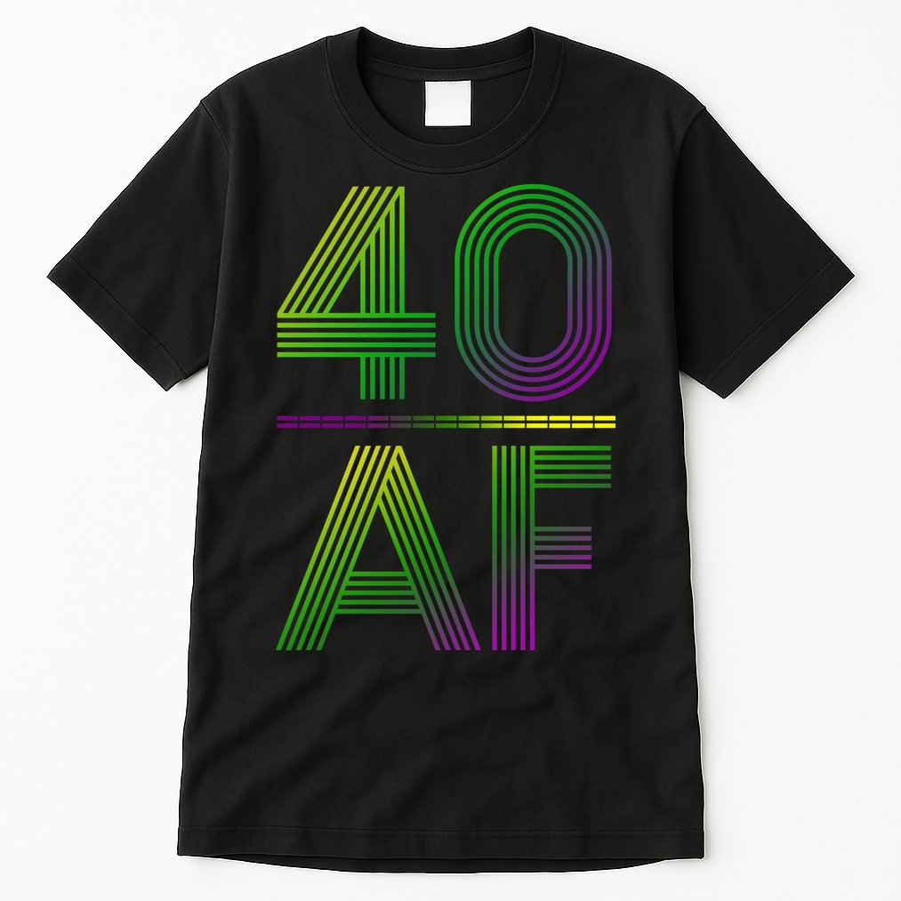 40 Af Vintage 40th Birthday Gift Tall T-Shirt