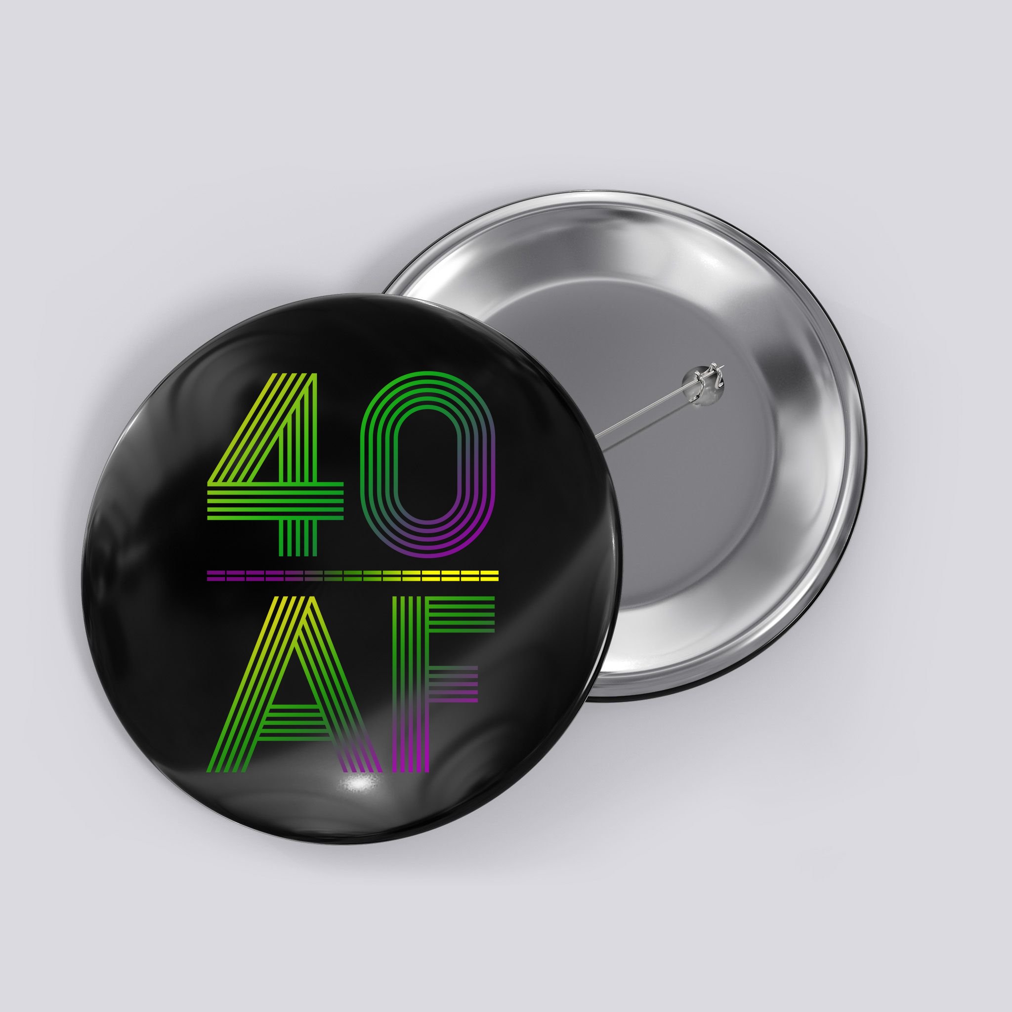 40 Af Vintage 40th Birthday Gift Button