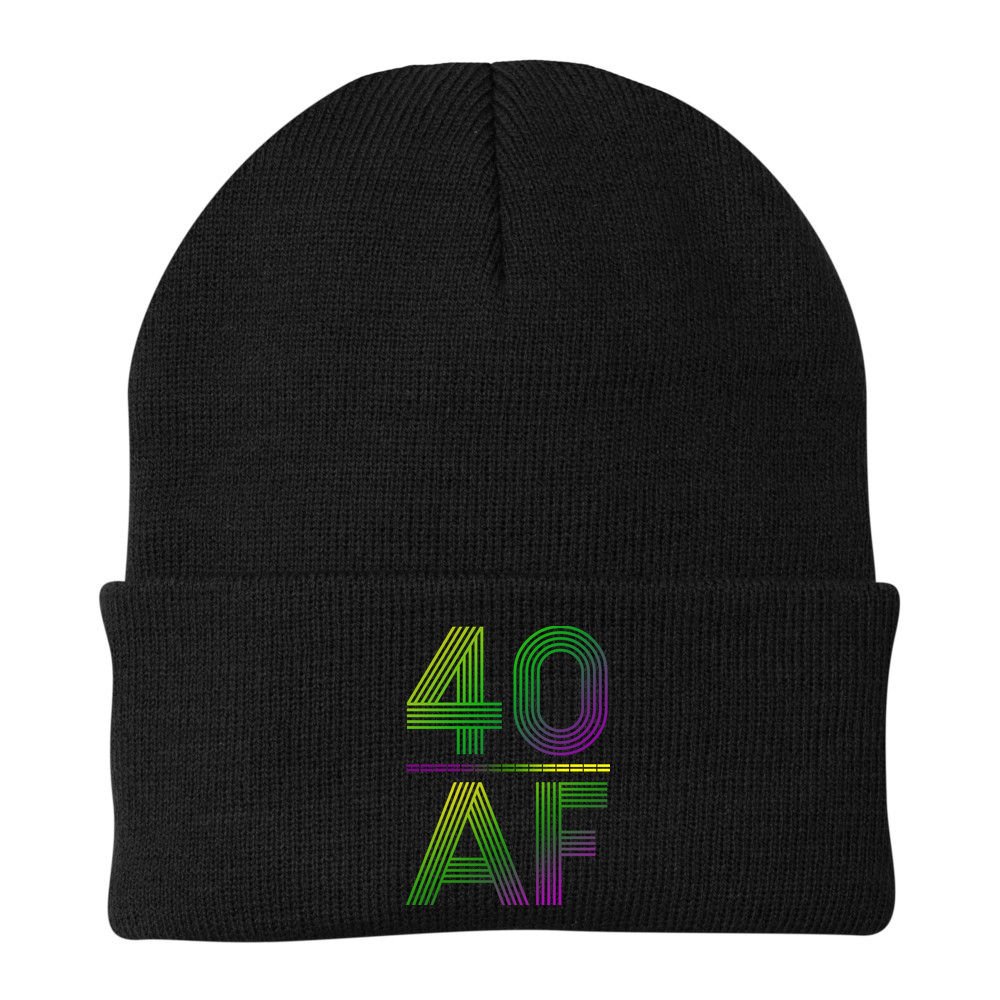 40 Af Vintage 40th Birthday Gift Beanie
