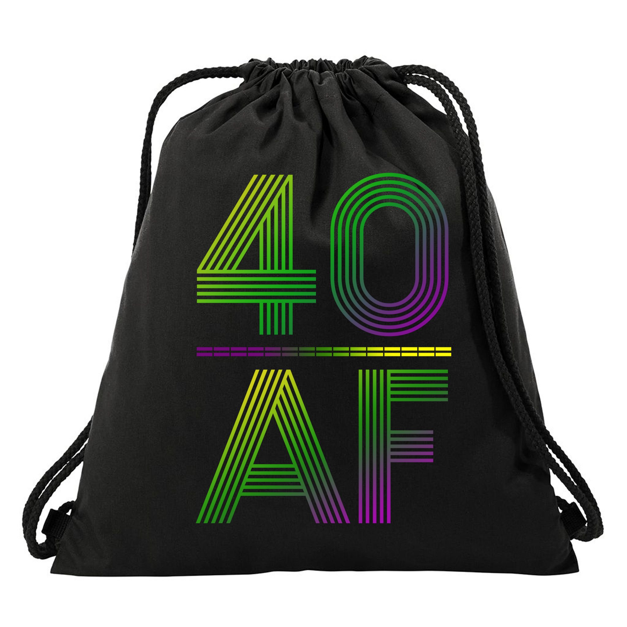 40 Af Vintage 40th Birthday Gift Drawstring Bag