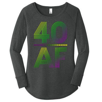 40 Af Vintage 40th Birthday Gift Women's Perfect Tri Tunic Long Sleeve Shirt