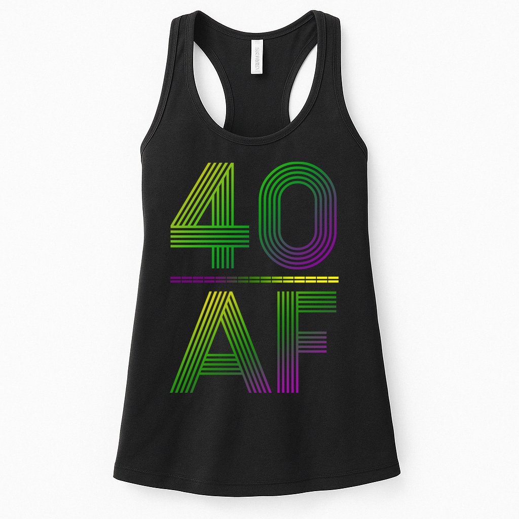 40 Af Vintage 40th Birthday Gift Womens Tank Top
