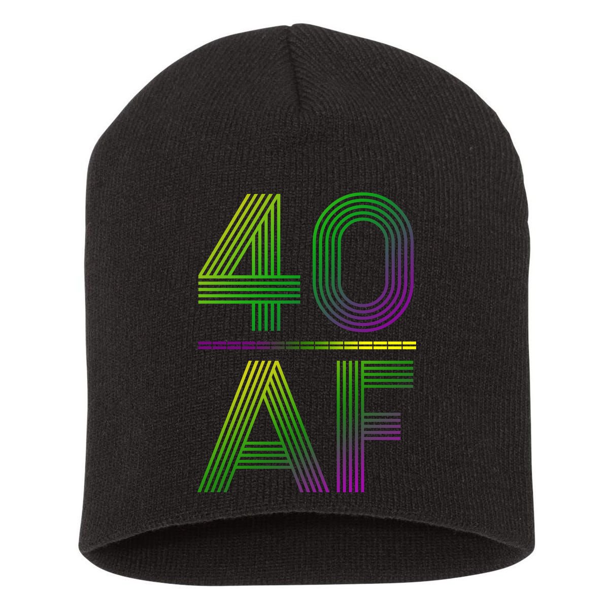 40 Af Vintage 40th Birthday Gift Short Acrylic Beanie