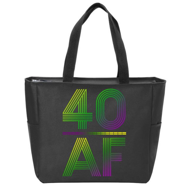 40 Af Vintage 40th Birthday Gift Zip Tote Bag