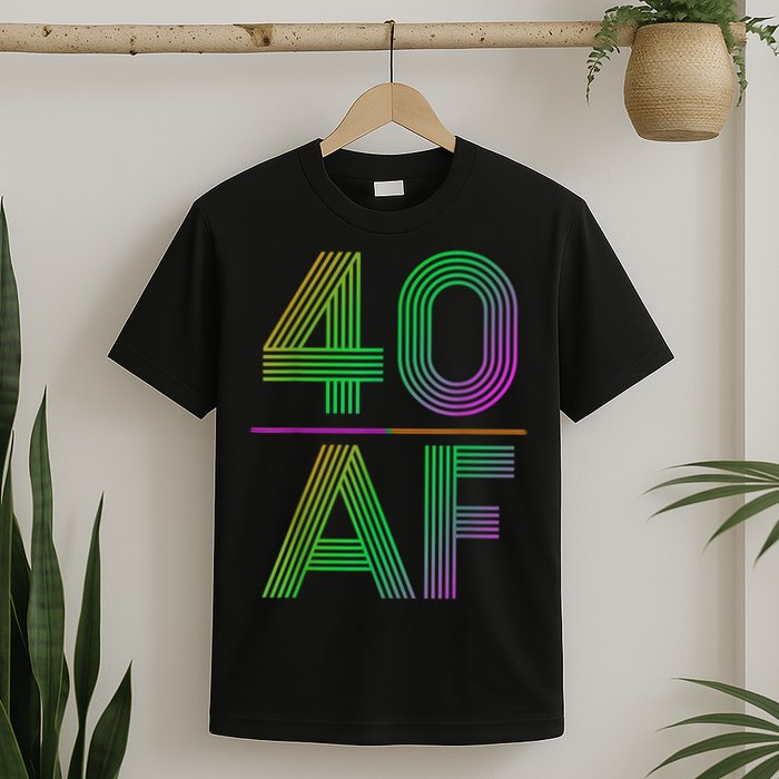 40 Af Vintage 40th Birthday Funny Gift T-Shirt