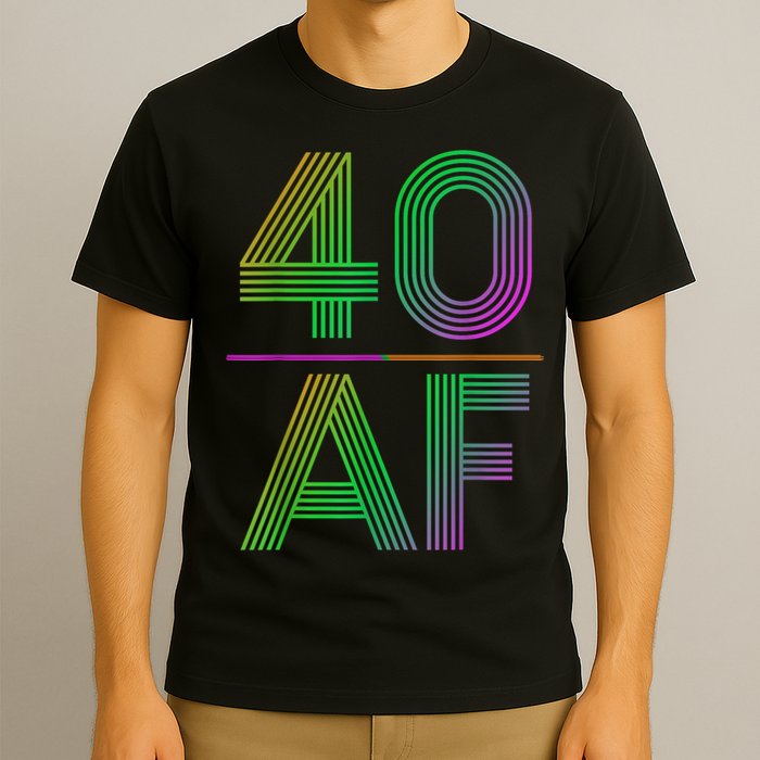 40 Af Vintage 40th Birthday Funny Gift T-Shirt
