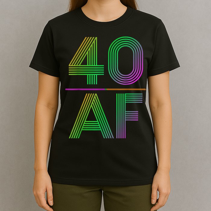 40 Af Vintage 40th Birthday Funny Gift T-Shirt