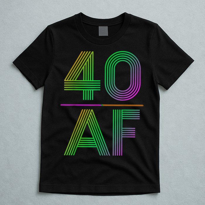40 Af Vintage 40th Birthday Funny Gift T-Shirt