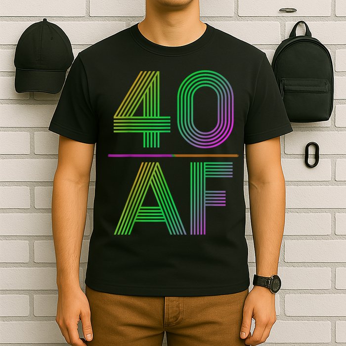 40 Af Vintage 40th Birthday Funny Gift T-Shirt