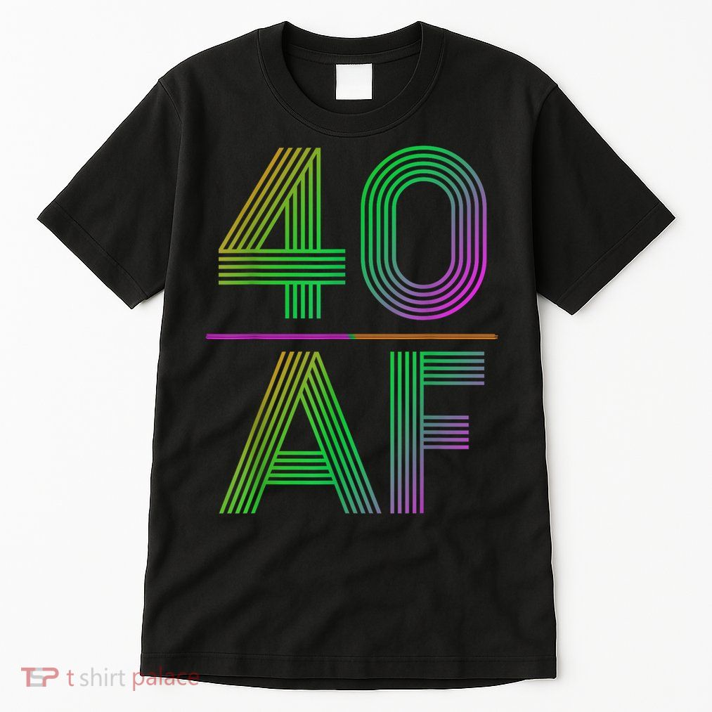 40 Af Vintage 40th Birthday Funny Gift Tall T-Shirt