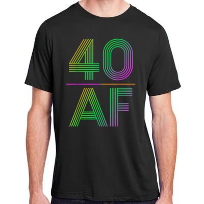 40 Af Vintage 40th Birthday Funny Gift Adult ChromaSoft Performance T-Shirt