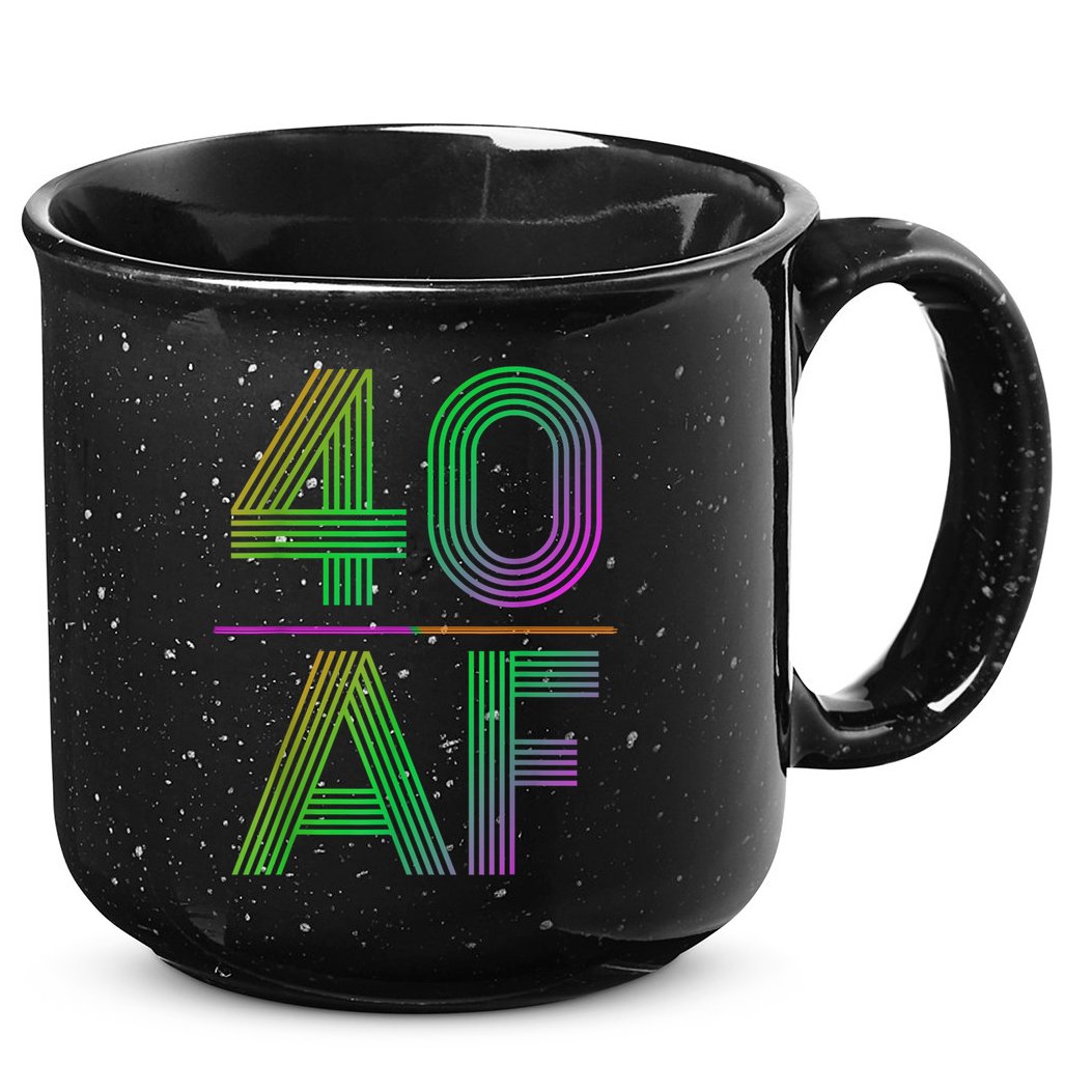40 Af Vintage 40th Birthday Funny Gift 15oz Campfire Ceramic Mug