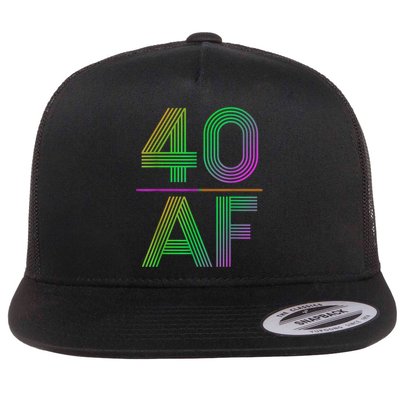 40 Af Vintage 40th Birthday Funny Gift Flatbill Hat