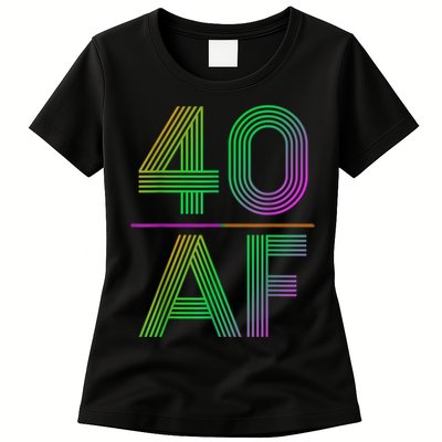 40 Af Vintage 40th Birthday Funny Gift Womens T-Shirt