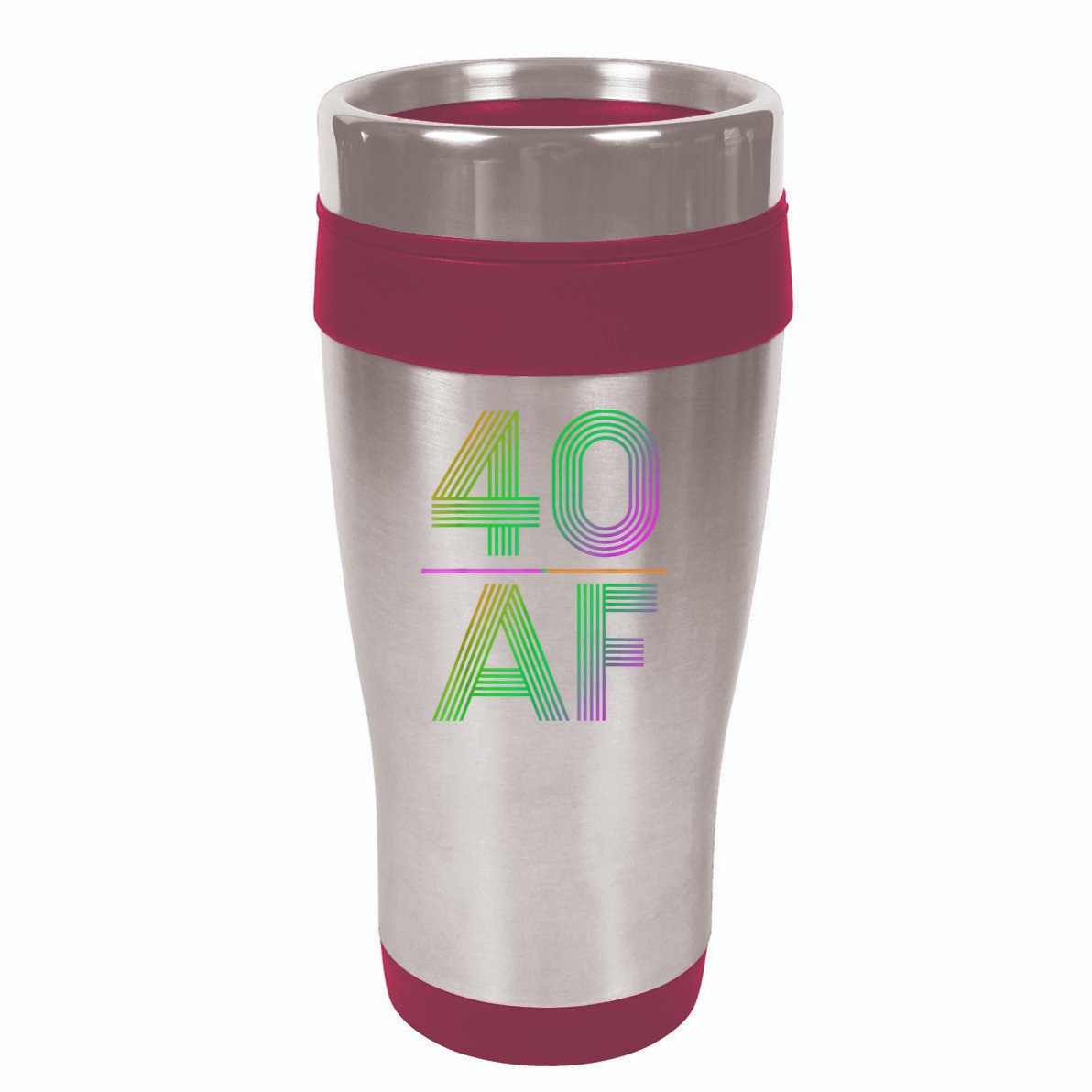 40 Af Vintage 40th Birthday Funny Gift 16oz Travel Tumbler