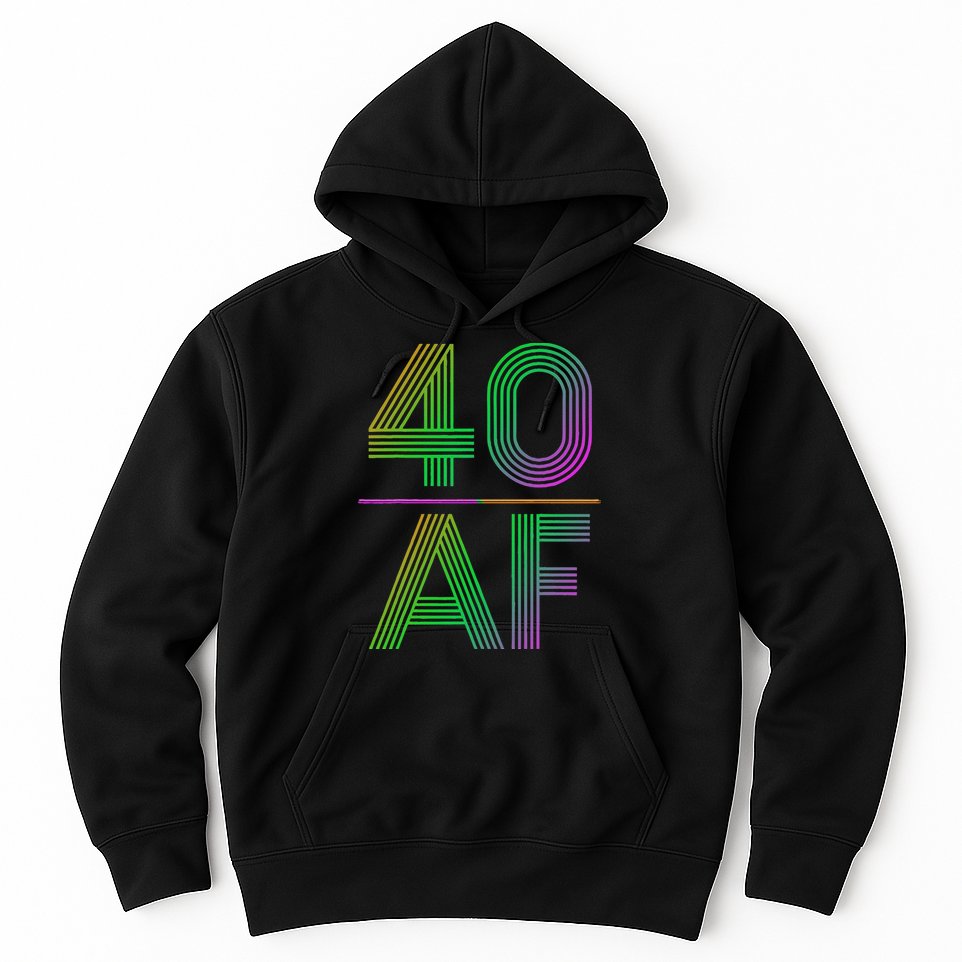40 AF Vintage 40th Birthday Gift Hoodie
