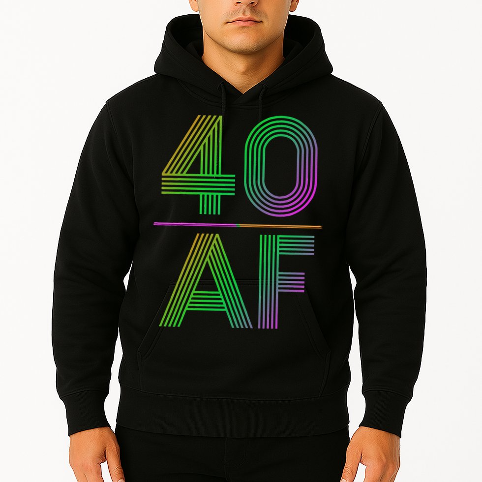 40 AF Vintage 40th Birthday Gift Hoodie