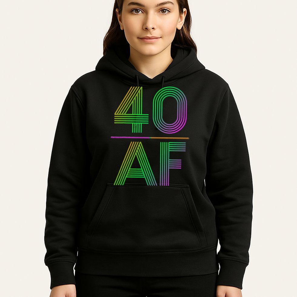 40 AF Vintage 40th Birthday Gift Hoodie