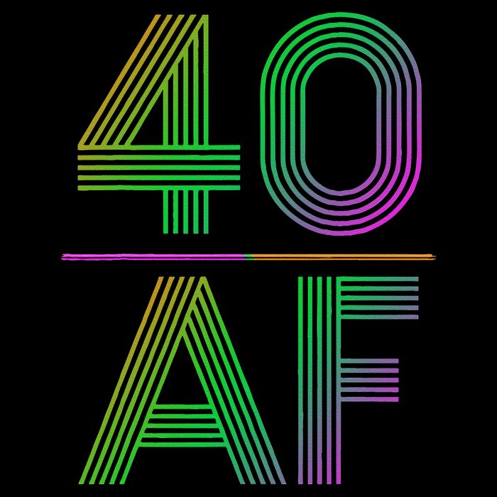 40 AF Vintage 40th Birthday Gift Hoodie