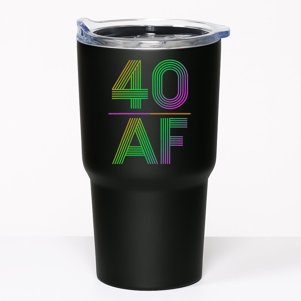40 AF Vintage 40th Birthday Gift Tumbler