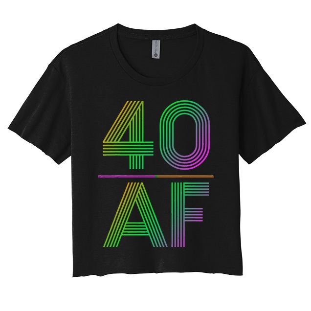 40 AF Vintage 40th Birthday Gift Crop Top