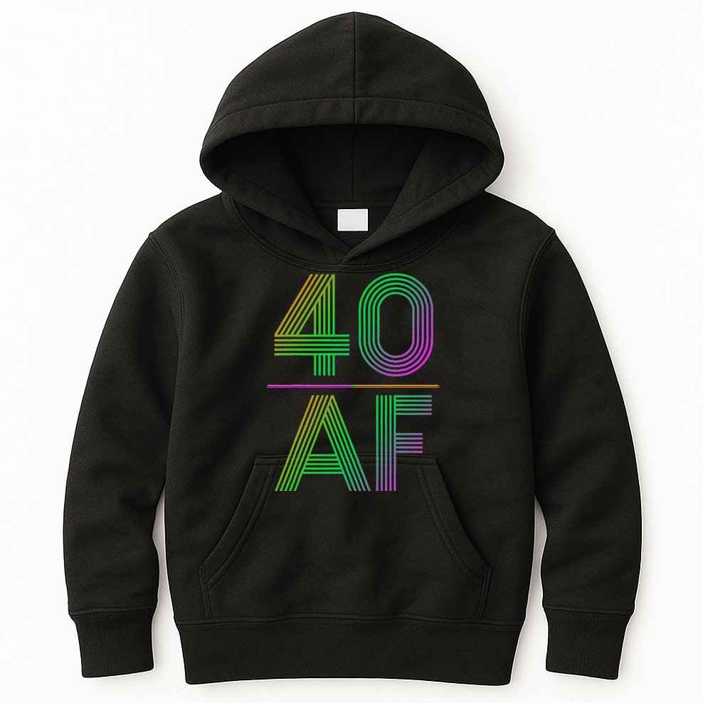 40 AF Vintage 40th Birthday Gift Kids Hoodie
