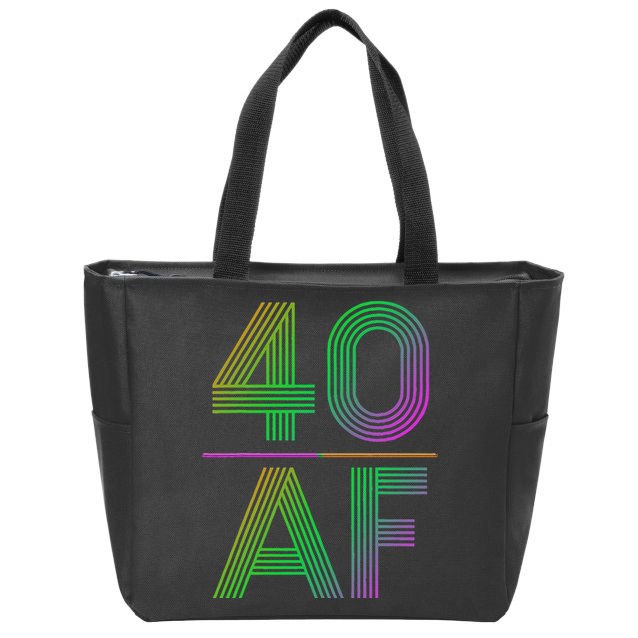 40 AF Vintage 40th Birthday Gift Zip Tote Bag