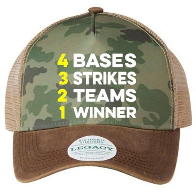 4 Bases 3 Strikes 2 Teams 1 Winner Legacy Tie Dye Trucker Hat