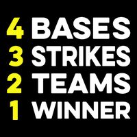 4 Bases 3 Strikes 2 Teams 1 Winner Flat Bill Trucker Hat