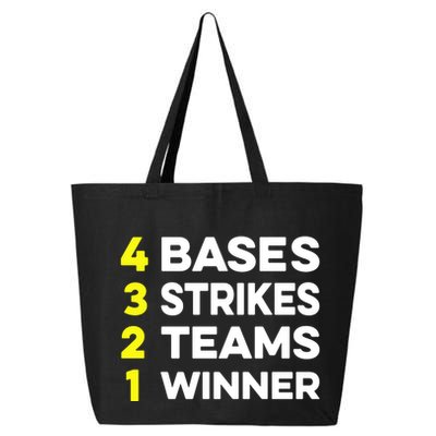 4 Bases 3 Strikes 2 Teams 1 Winner 25L Jumbo Tote