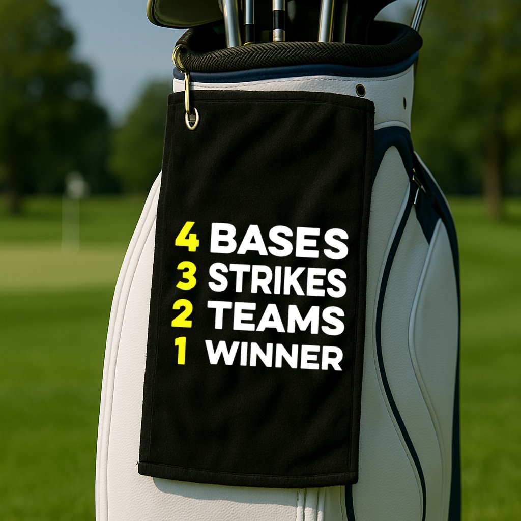 4 Bases 3 Strikes 2 Teams 1 Winner Golf Towel