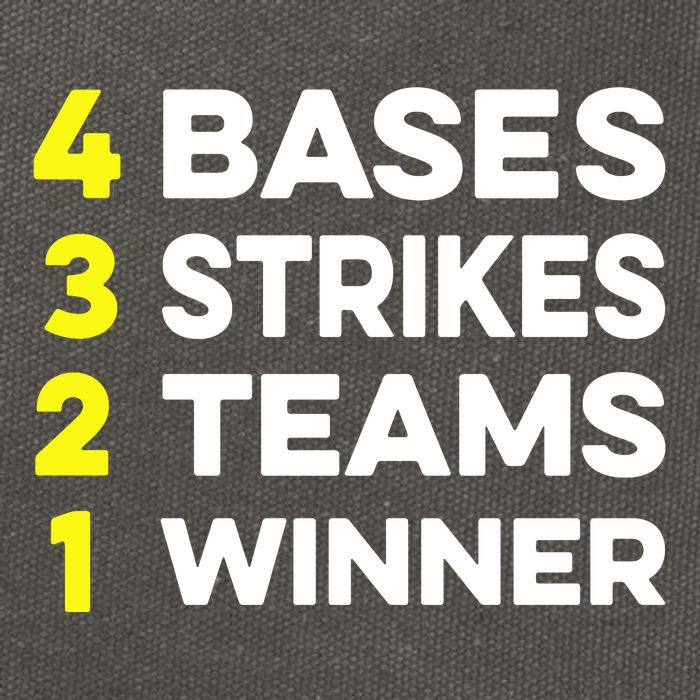 4 Bases 3 Strikes 2 Teams 1 Winner Cotton Canvas Backpack