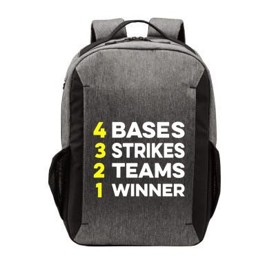 4 Bases 3 Strikes 2 Teams 1 Winner Vector Backpack