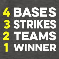 4 Bases 3 Strikes 2 Teams 1 Winner Vector Backpack