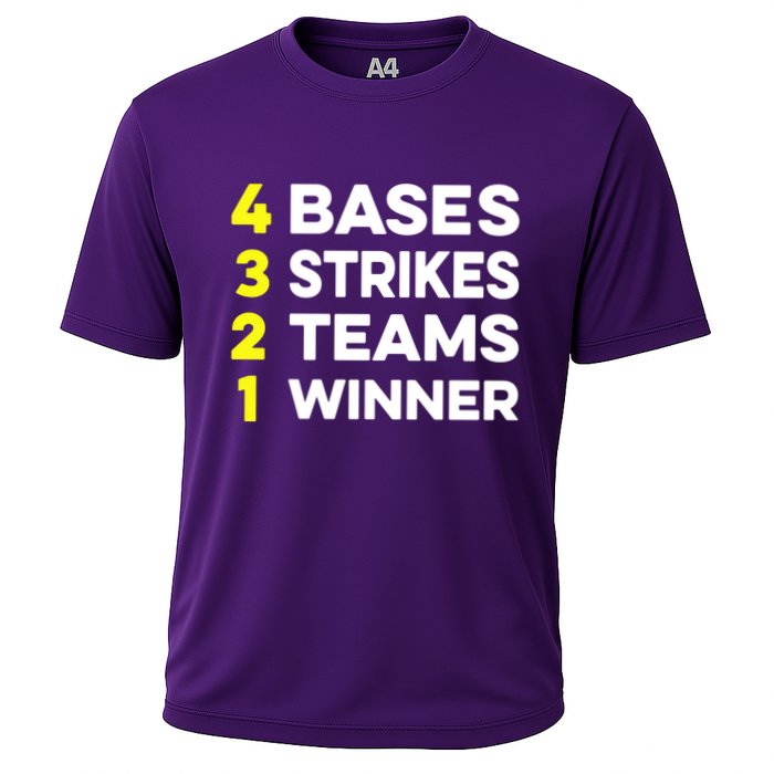 4 Bases 3 Strikes 2 Teams 1 Winner Performance Shirt