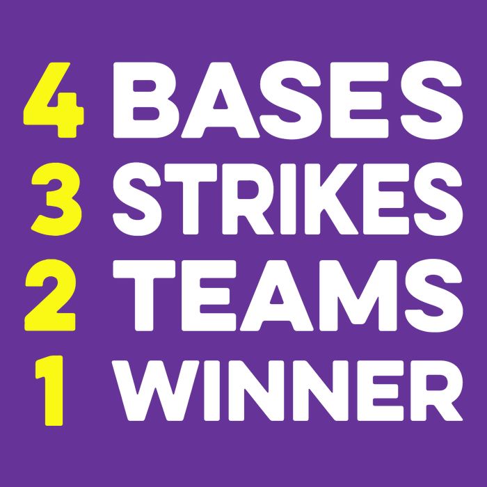 4 Bases 3 Strikes 2 Teams 1 Winner Performance Shirt