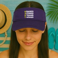 4 Bases 3 Strikes 2 Teams 1 Winner Visor