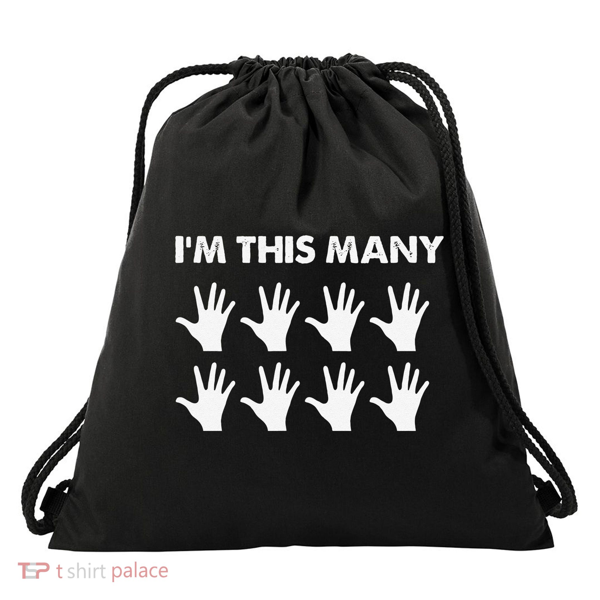 40th Birthday 40 Forty Years Old Funny I'm This Many Drawstring Bag