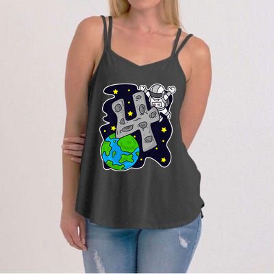 4th Birthday 4 Years Old Birthday Gifts Astronaut Women's Strappy Tank