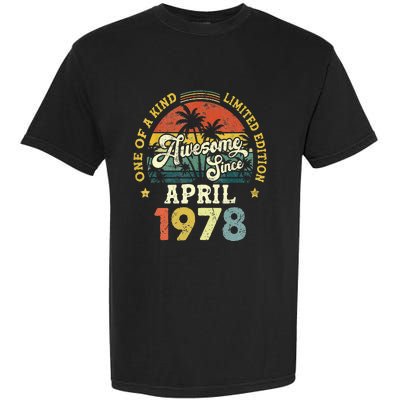 45th Birthday 45 Years Old Awesome Since April 1978 Garment-Dyed Heavyweight T-Shirt