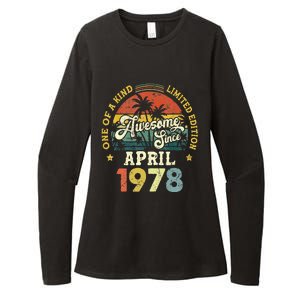 45th Birthday 45 Years Old Awesome Since April 1978 Womens CVC Long Sleeve Shirt