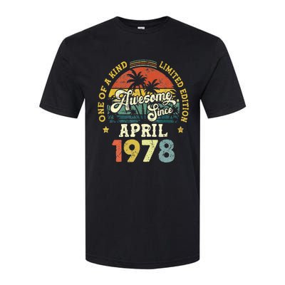 45th Birthday 45 Years Old Awesome Since April 1978 Softstyle CVC T-Shirt