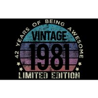 42nd Birthday 42 Year Old Gifts Vintage 1981 Limited Edition Bumper Sticker