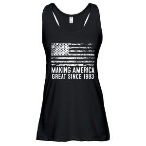 40th Birthday,Making America Great Since 1983 Ladies Essential Flowy Tank