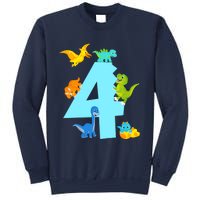 4th Birthday Boy 4 Years Old Dinosaur Toy Dino Sweatshirt