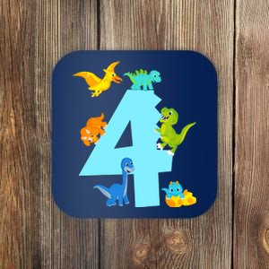 4th Birthday Boy 4 Years Old Dinosaur Toy Dino Coaster