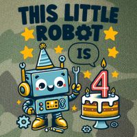4th Birthday Boy 4 Year Old Robotics Robot 4th Birthday Legacy Tie Dye Trucker Hat