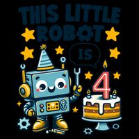 4th Birthday Boy 4 Year Old Robotics Robot 4th Birthday Impact Tech Backpack